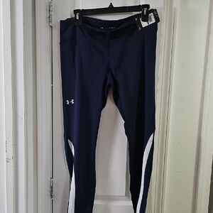 Under Armour Navy Leggings with White Logo